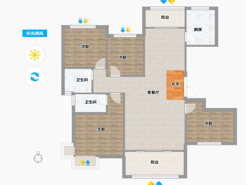 河南省-郑州市-中房华纳龙熙湾31143m²-114.49-户型库-采光通风