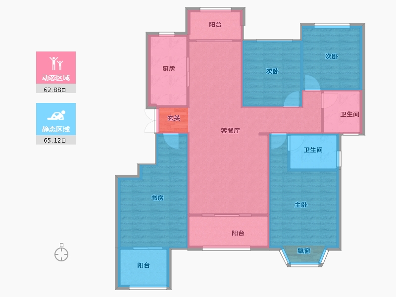 河南省-郑州市-新田城八期湖光里7,8,15147m²-117.60-户型库-动静分区