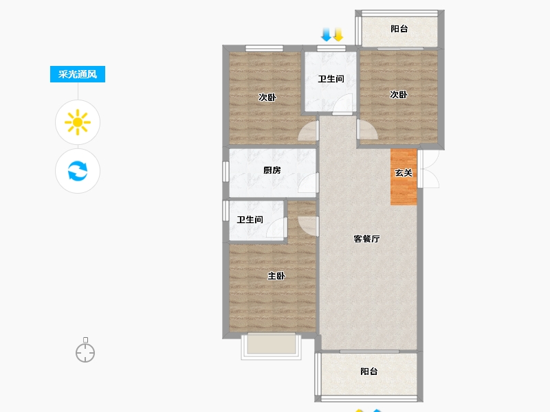 河南省-郑州市-中房华纳龙熙湾29119m²-95.20-户型库-采光通风