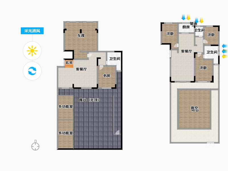 河南省-郑州市-元正康郡B5号楼,B6号楼,B7号楼,B8号楼,B17号楼143m²-467.72-户型库-采光通风