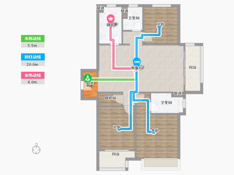 河南省-郑州市-新城尚郡一期8,一期9,一期10126m²-100.80-户型库-动静线