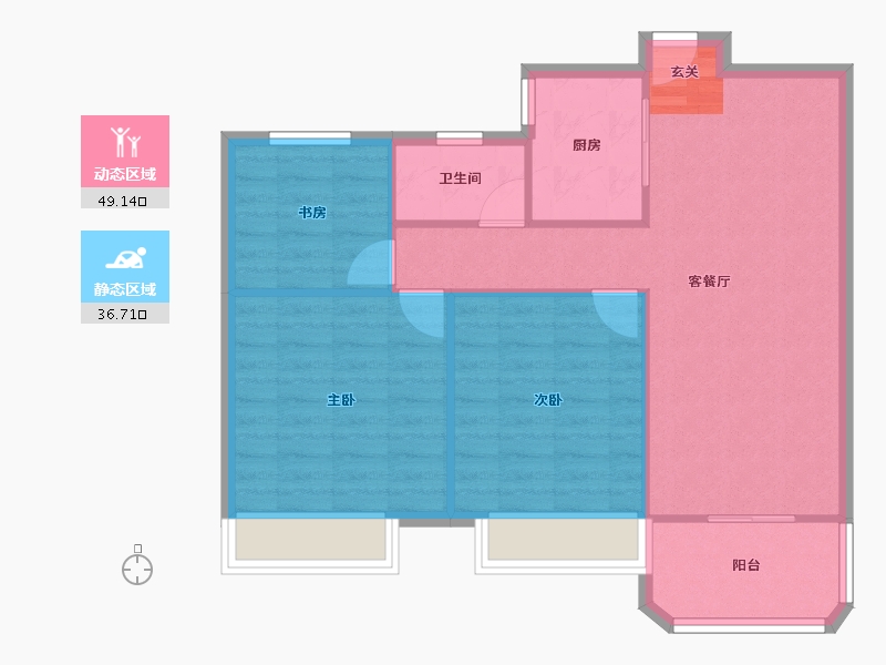 河南省-郑州市-光明索河湾三期1,三期2,三期3,三期798m²-78.40-户型库-动静分区