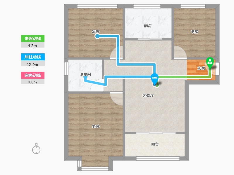 河南省-郑州市-郑西鑫苑名家四期490m²-72.58-户型库-动静线