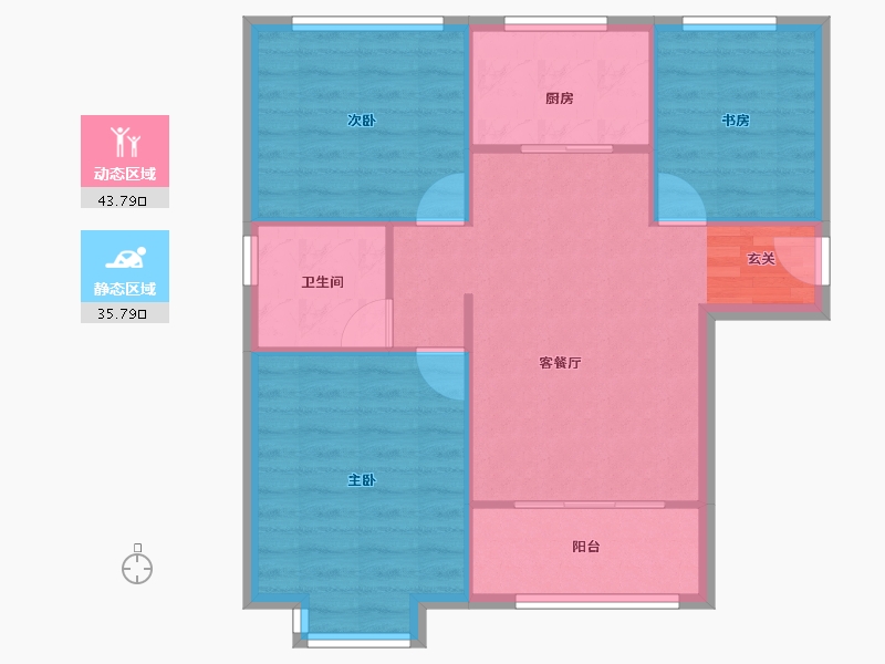 河南省-郑州市-郑西鑫苑名家四期490m²-72.58-户型库-动静分区