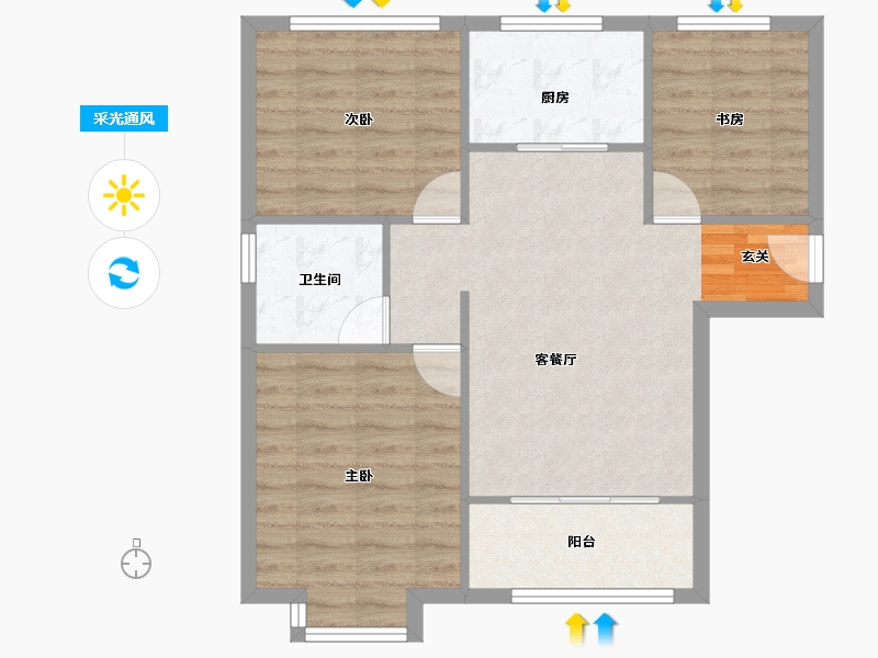 河南省-郑州市-郑西鑫苑名家四期490m²-72.58-户型库-采光通风