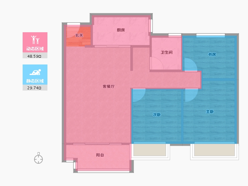 河南省-郑州市-郑西鑫苑名家35,四期24,四期2589m²-71.21-户型库-动静分区