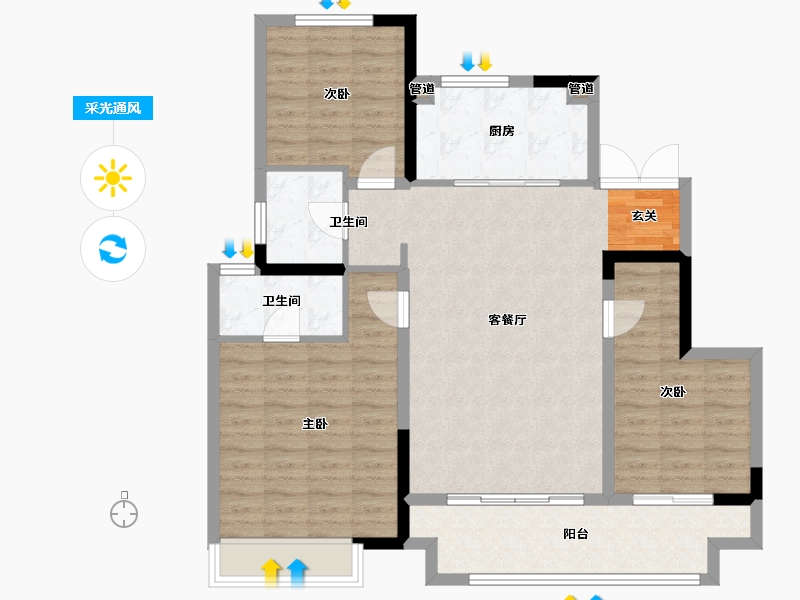 河南省-郑州市-新城郡望府1号楼,2号楼,3号楼,4号楼,5号楼,6号楼,7号楼,8号楼-99.99-户型库-采光通风