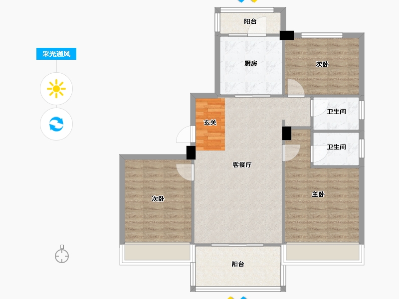 河南省-郑州市-碧桂园思念翡翠城二期20117m²-93.36-户型库-采光通风