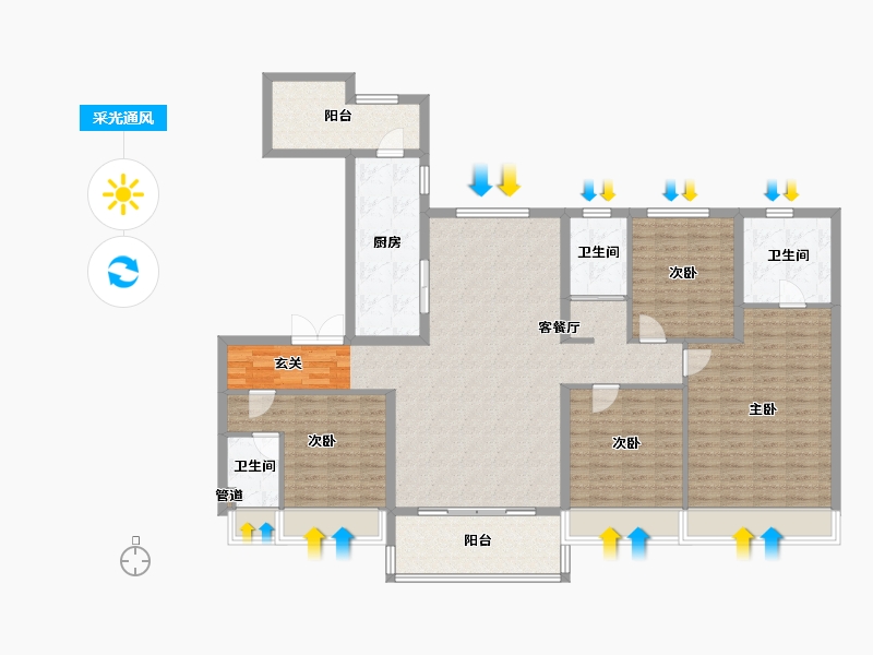 河南省-郑州市-碧桂园思念翡翠城二期32184m²-147.20-户型库-采光通风