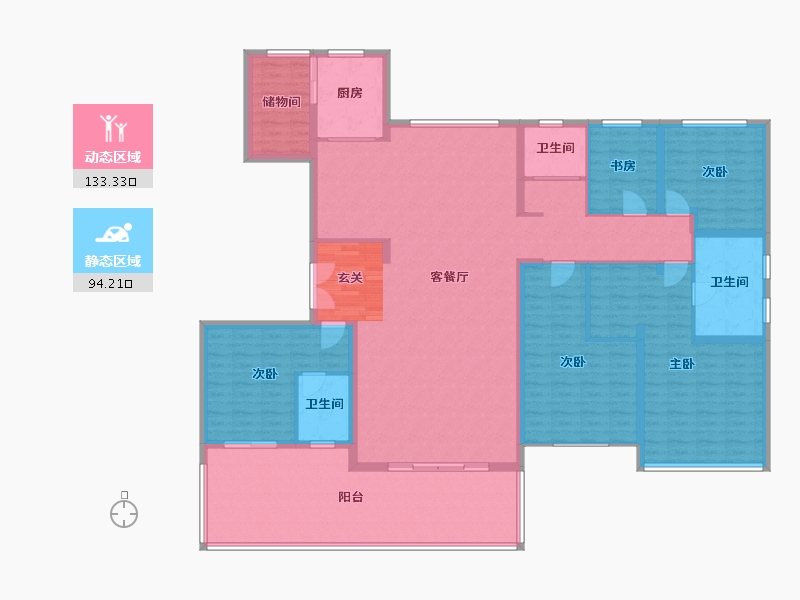 河南省-郑州市-碧桂园思念翡翠城二期33260m²-207.99-户型库-动静分区