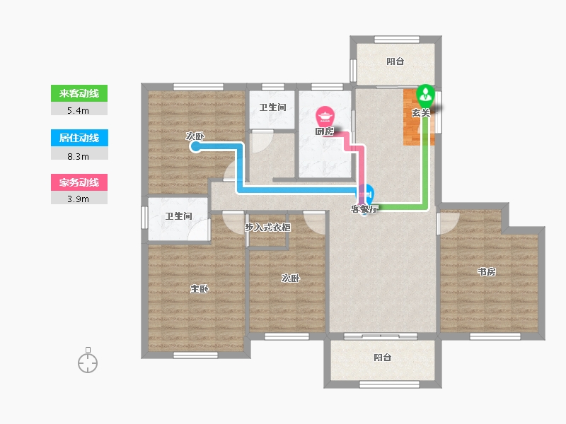 河南省-郑州市-大溪地10号院5号楼,11号院15号楼,11号院16号楼142m²-113.60-户型库-动静线