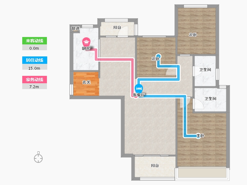 河南省-郑州市-瀚宇天悦湾7号院5,7号院6123m²-98.40-户型库-动静线