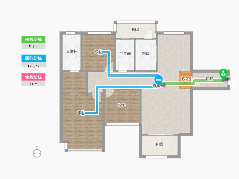 河南省-郑州市-瀚宇天悦湾3号院8,7号院12号楼139m²-111.20-户型库-动静线