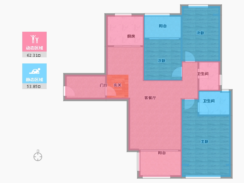 河南省-郑州市-瀚宇天悦湾5号院3,5号院4133m²-106.40-户型库-动静分区