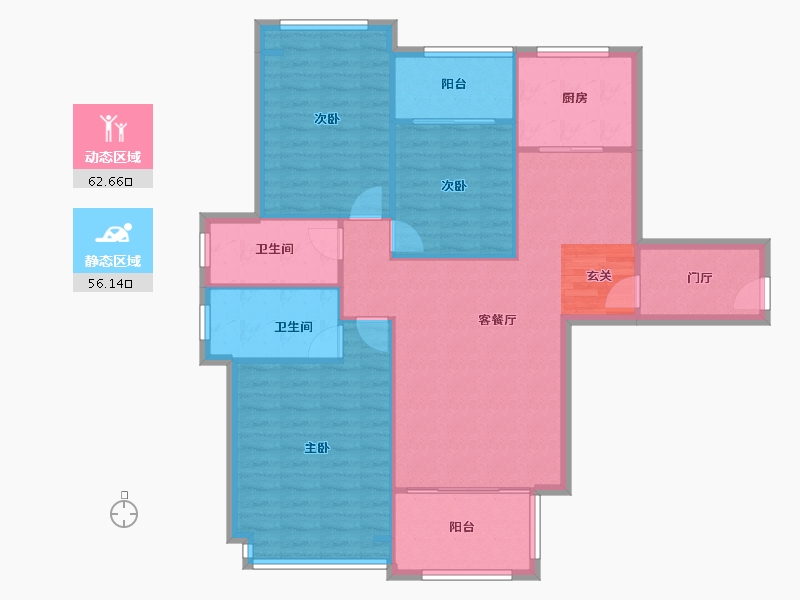 河南省-郑州市-瀚宇天悦湾5号院3,5号院4136m²-108.81-户型库-动静分区