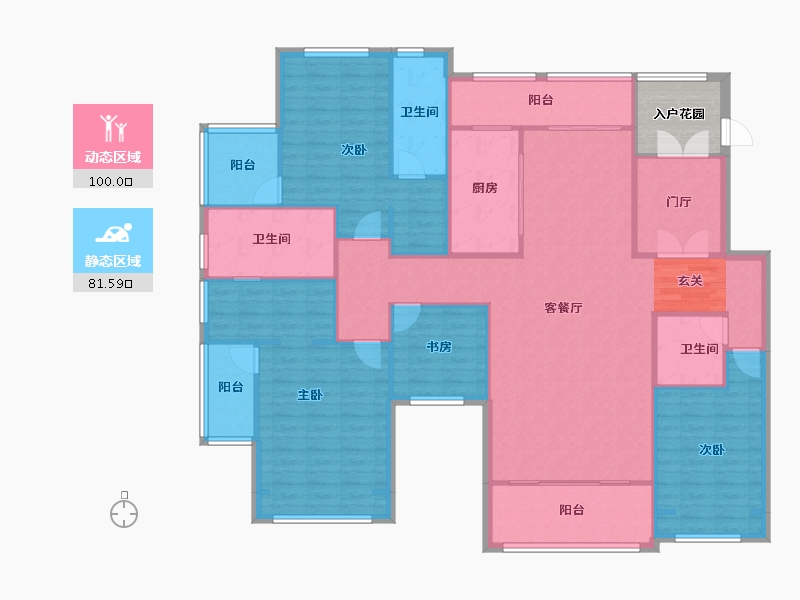 河南省-郑州市-瀚宇天悦湾1号院18,1号院18B,1号院21B,1号院21,1号院23-172.01-户型库-动静分区