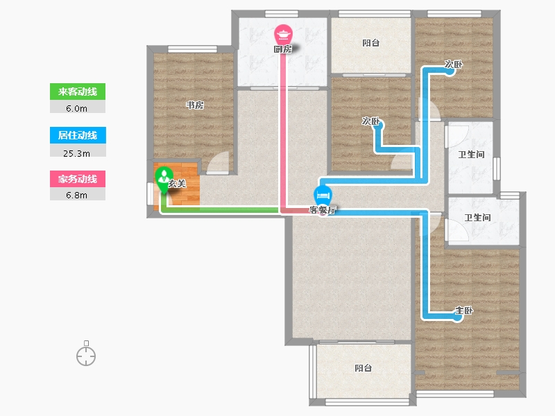 河南省-郑州市-瀚宇天悦湾1号院3151m²-120.80-户型库-动静线