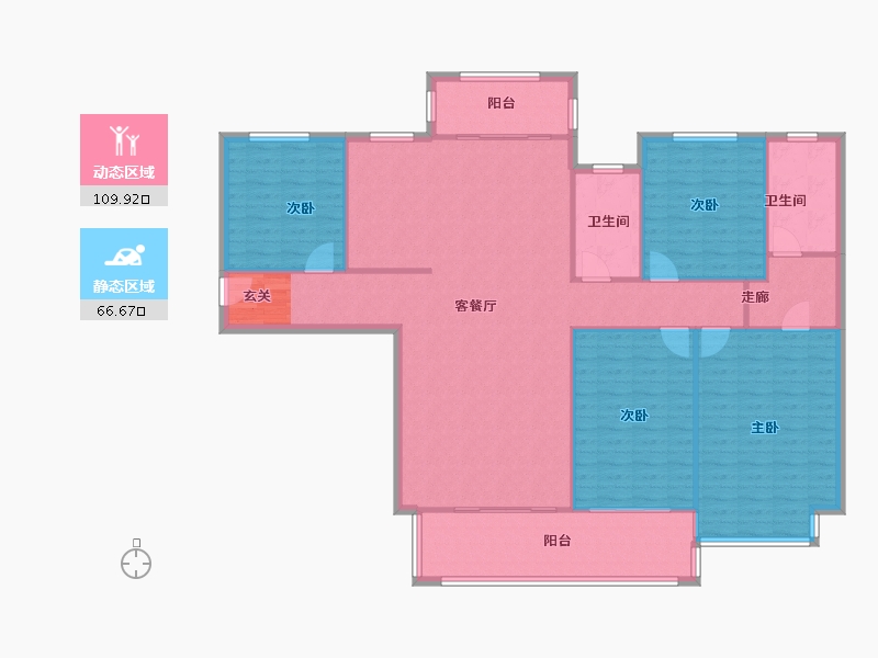 河南省-郑州市-瀚宇天悦湾10号院6,10号院10,10号院8205m²-164.01-户型库-动静分区