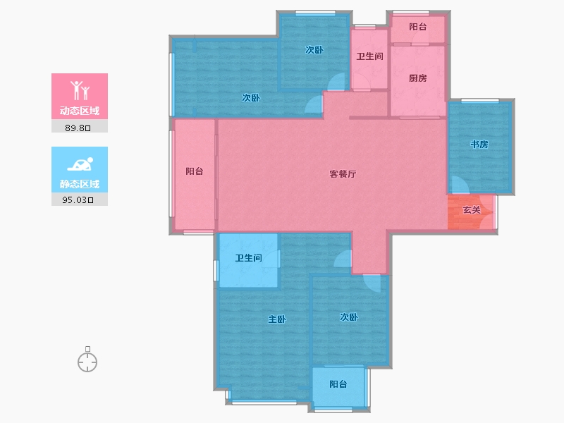 河南省-郑州市-瀚宇天悦湾1号院3214m²-171.26-户型库-动静分区