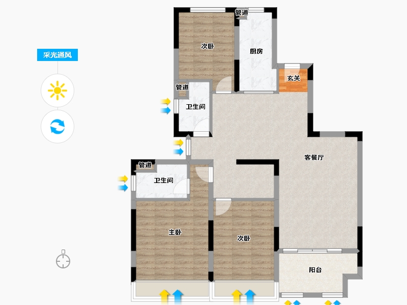 河南省-郑州市-郑州恒大养生谷22,25,27149m²-107.70-户型库-采光通风