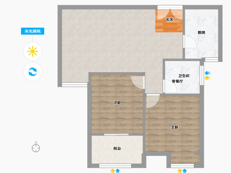 河南省-郑州市-建海绿荫半岛15号楼,26号楼,30号楼,32号楼82m²-65.60-户型库-采光通风