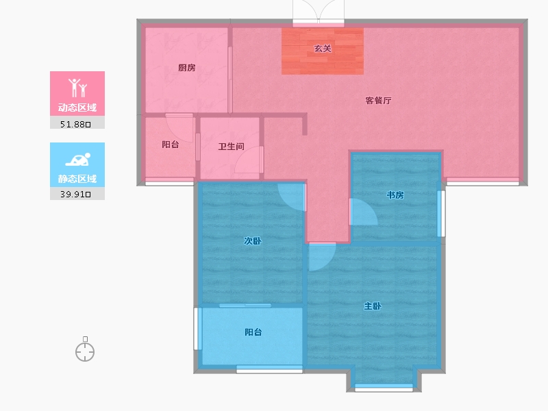 河南省-郑州市-建海绿荫半岛30号楼105m²-84.00-户型库-动静分区