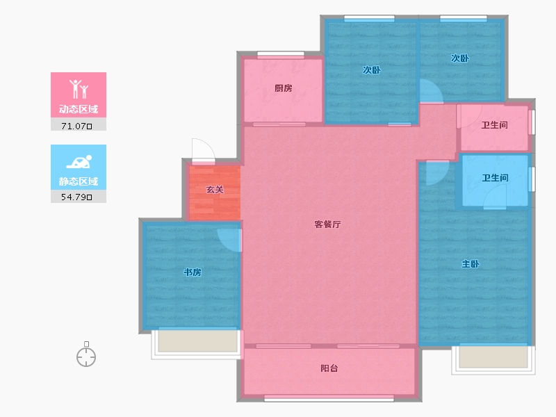 河南省-郑州市-郑西鑫苑名家52号楼145m²-116.00-户型库-动静分区