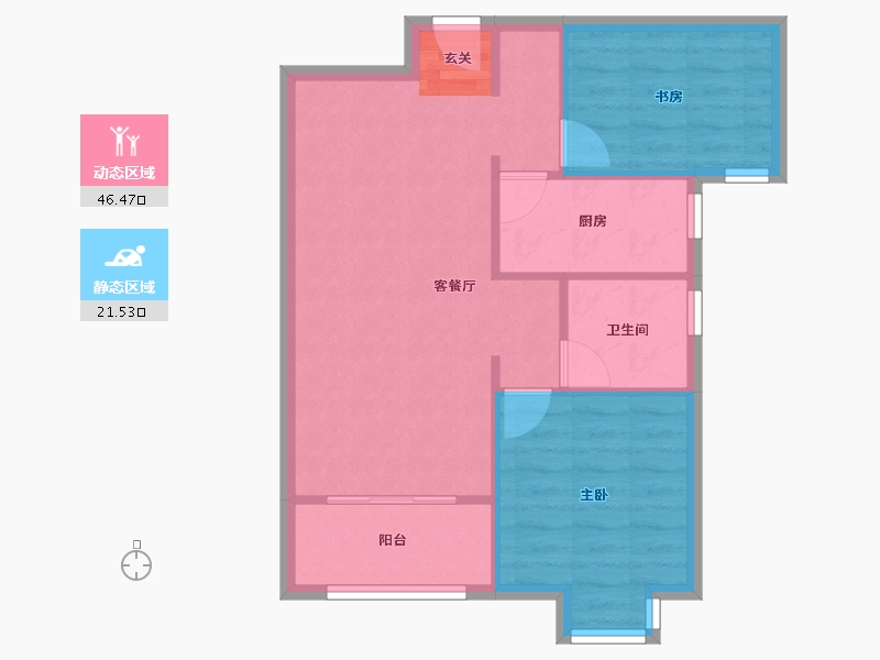 河南省-郑州市-郑西鑫苑名家四期477m²-61.60-户型库-动静分区