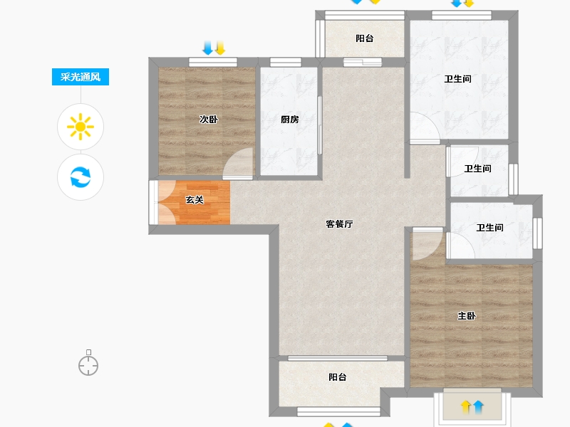 河南省-郑州市-郑西鑫苑名家3期21,3期22,3期23,4689m²-71.19-户型库-采光通风