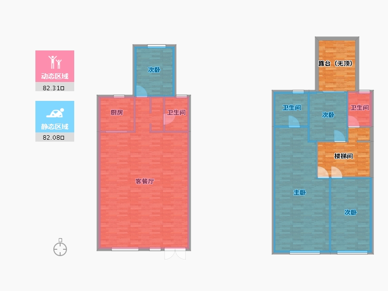 河南省-郑州市-正弘新城洋房栾华户型219m²-175.00-户型库-动静分区