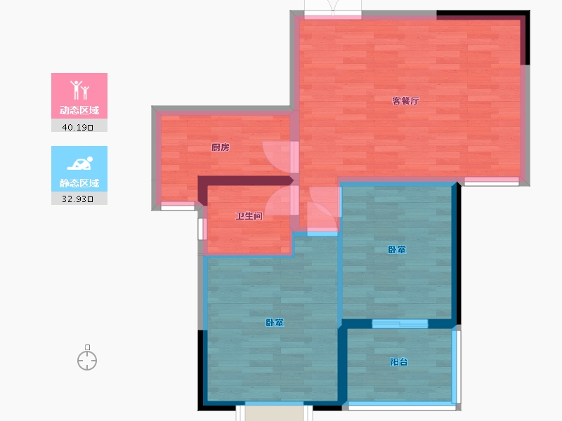 河南省-郑州市-正商玖号院81㎡户型-65.47-户型库-动静分区