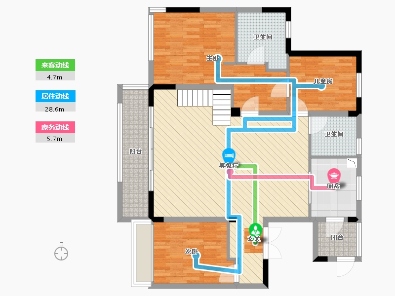 陕西省-西安市-西安绿地城-110.93-户型库-动静线