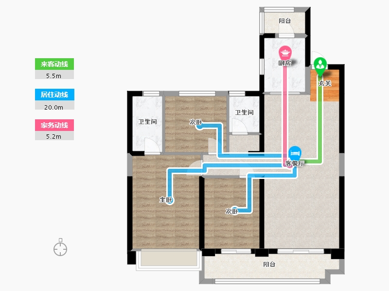 陕西省-西安市-碧桂园凤凰城-94.50-户型库-动静线