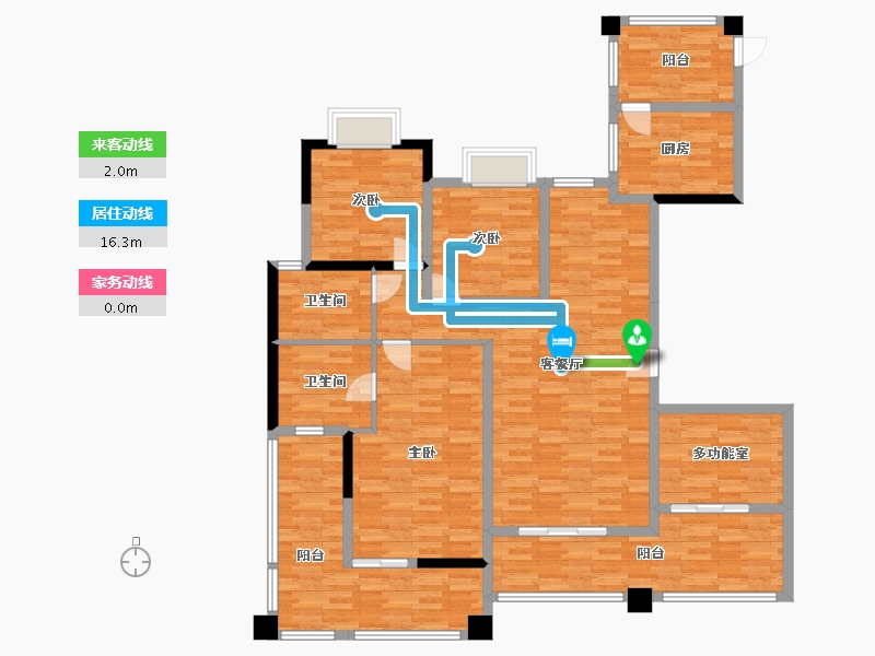 四川省-攀枝花市-金域阳光-141.05-户型库-动静线