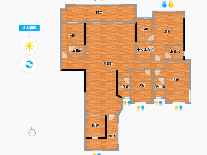 广西壮族自治区-南宁市-嘉和城-243.32-户型库-采光通风