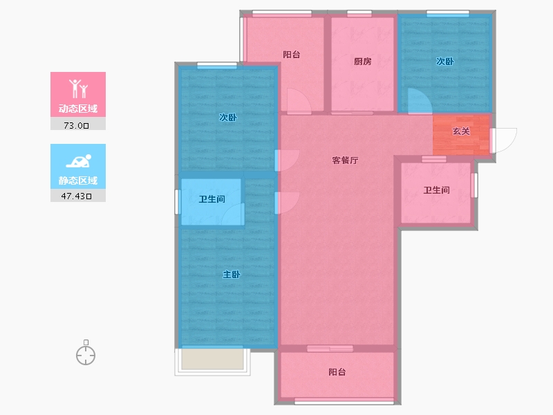 安徽省-阜阳市-和顺名都城-107.67-户型库-动静分区