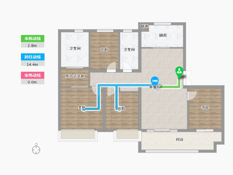 安徽省-合肥市-金隅大成郡-110.59-户型库-动静线