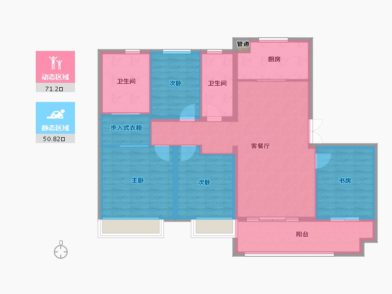 安徽省-合肥市-金隅大成郡-110.59-户型库-动静分区