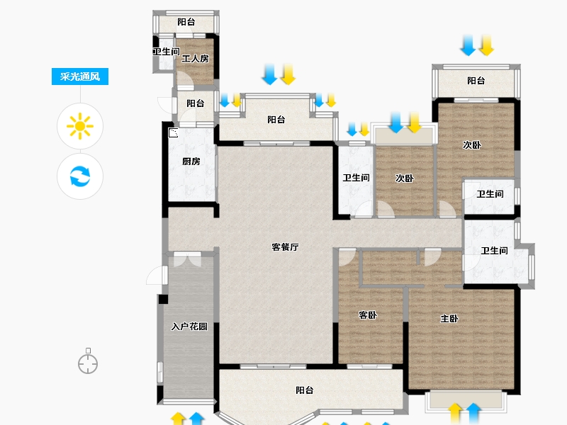 广东省-深圳市-坪山-216.84-户型库-采光通风