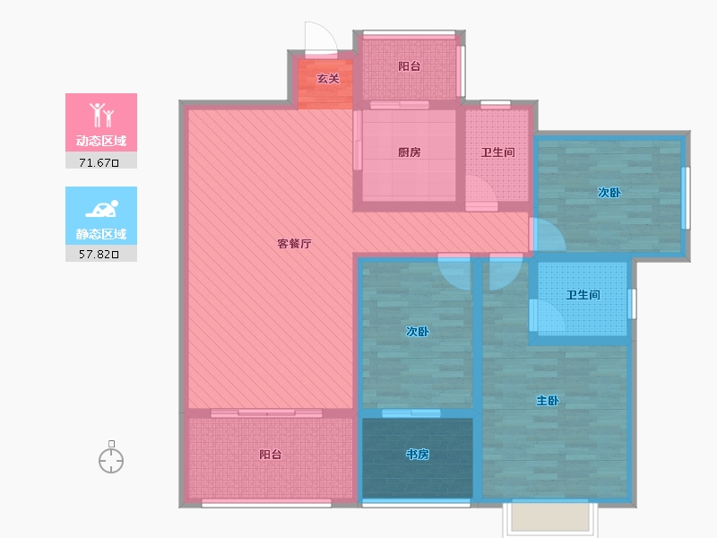 四川省-宜宾市-东湖半岛-112.19-户型库-动静分区