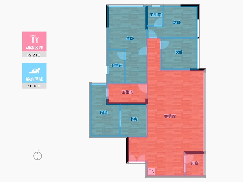 贵州省-黔南布依族苗族自治州-贵和・御府湾-127.84-户型库-动静分区