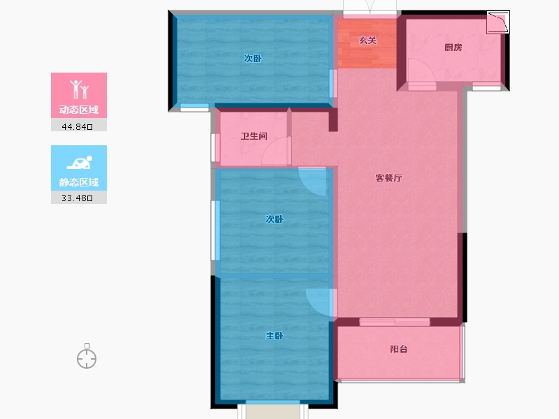 湖南省-长沙市-永宏万家里小区-69.80-户型库-动静分区