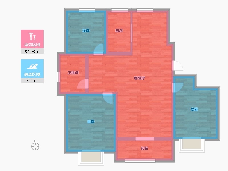 山东省-威海市-阳光海上城-77.99-户型库-动静分区