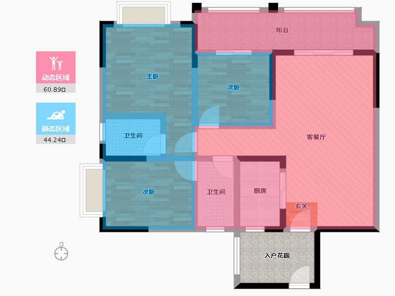 四川省-泸州市-叙永阳光国际城-97.61-户型库-动静分区