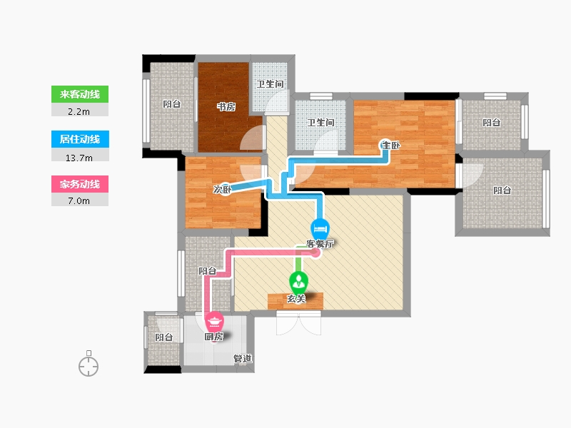 四川省-内江市-隆城一号-79.29-户型库-动静线