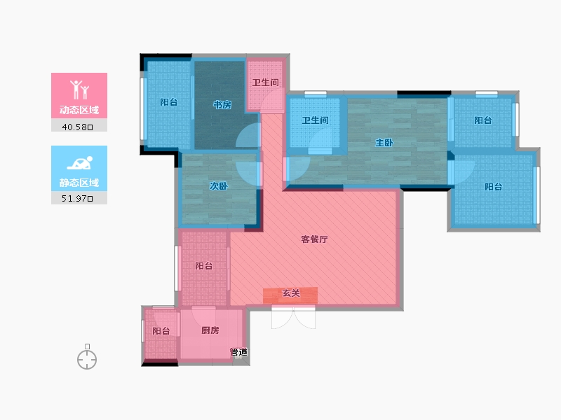 四川省-内江市-隆城一号-79.29-户型库-动静分区