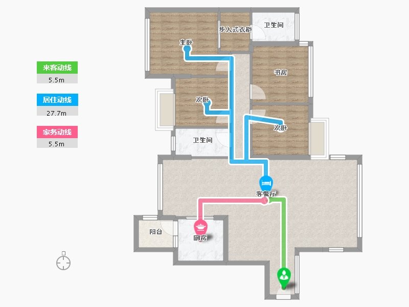 湖南省-衡阳市-星美新外滩-113.03-户型库-动静线