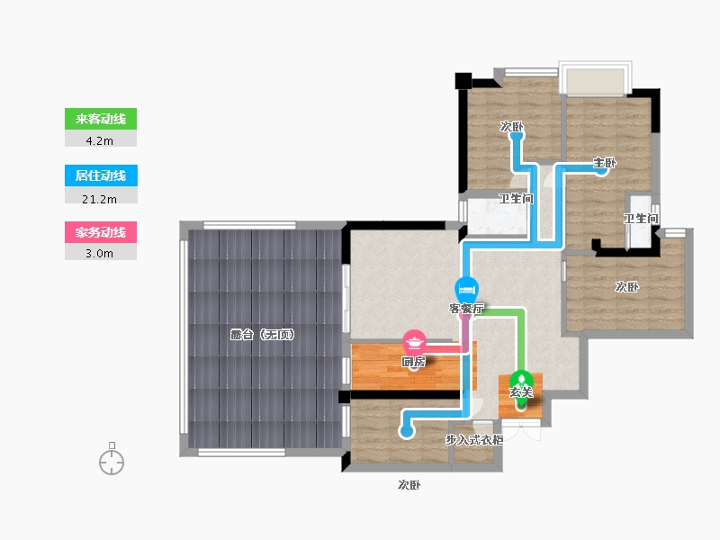 四川省-成都市-七一城市森林花园-99.69-户型库-动静线