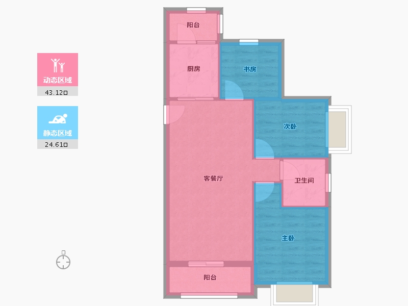 河南省-许昌市-恒大悦府-60.89-户型库-动静分区