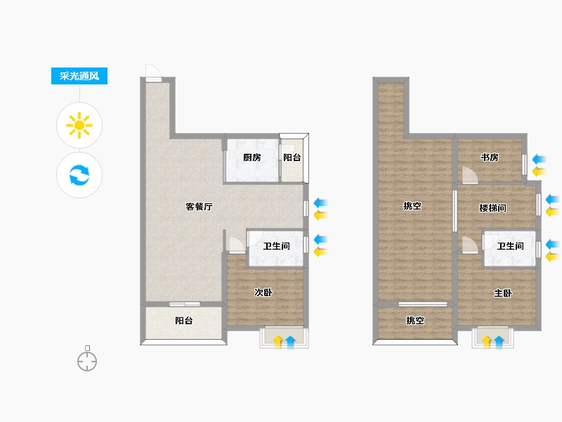 广东省-广州市-天宇广场1栋2栋0102户型130m²-140.56-户型库-采光通风